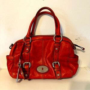 Fossil Red Leather Handbag